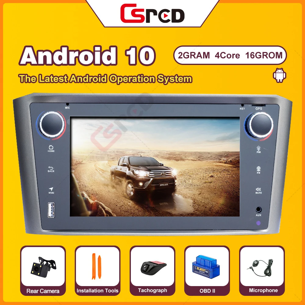 

Csred Android 10 7" For Toyota Avensis T25 2002-2008 Kombi Wagon Stufenheck GPS Navigation Car Multimedia Player Auto Radio