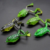 1pcs high quality soft frog fishing lure 9 5cm 15g silicone bait top water ray frog with double hooks lifelike fishing baits