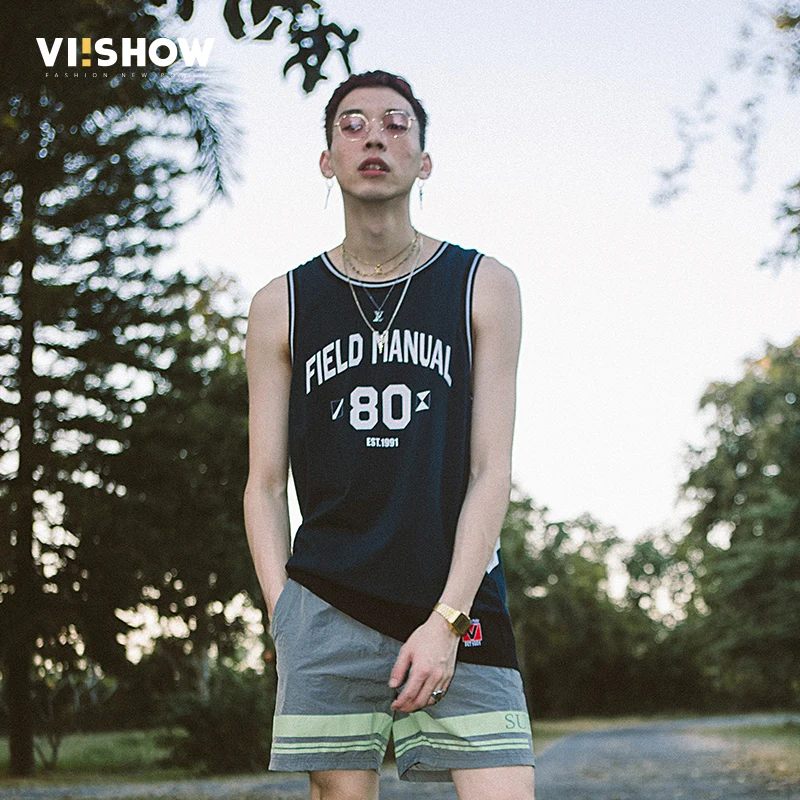Бренд VIISHOW повседневные мужские майки хлопковые с круглым вырезом без рукавов
