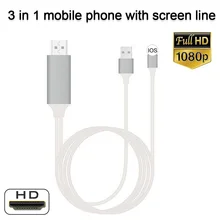 1080P HDTV кабель 8 Pin к HDMI совместимый цифровой AV адаптер с USB кабелем