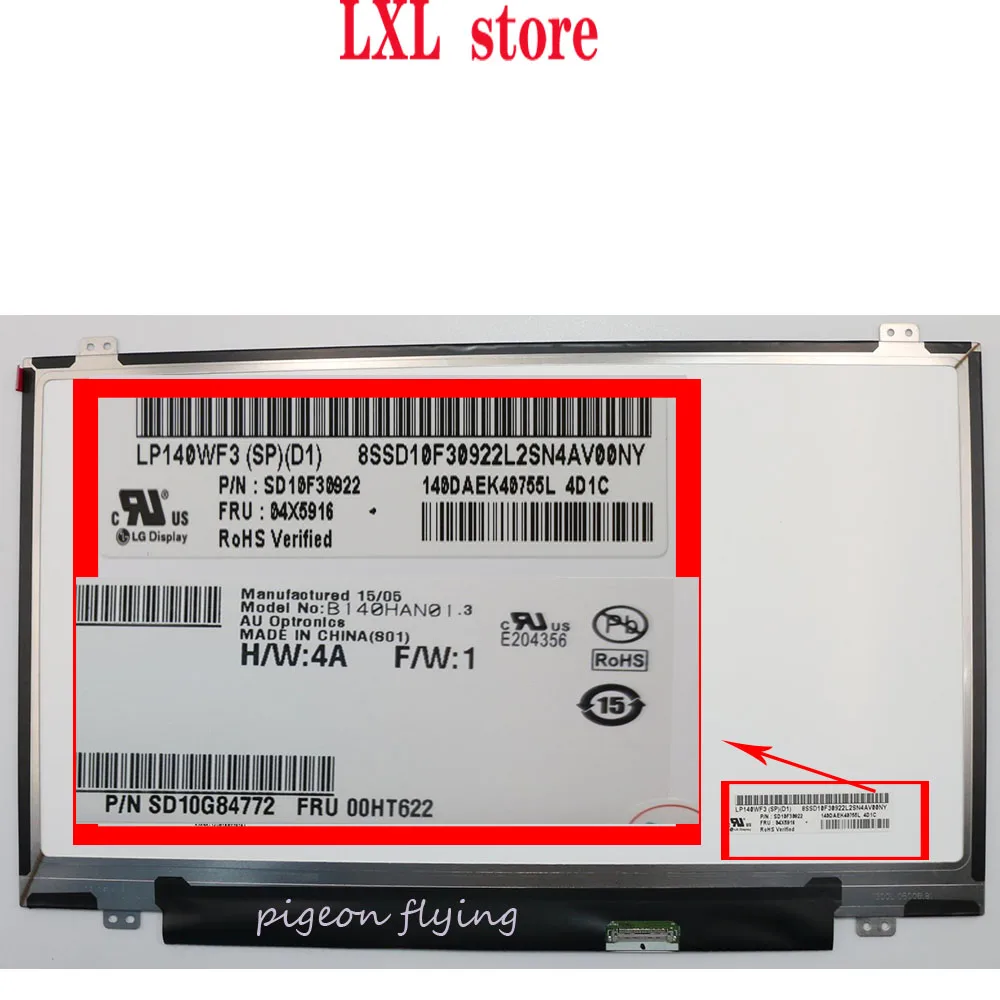 t440p lcd screen for thinkpad laptop 20aw 14 0fhd19201080 ips matte slim 30pin lp140wf3 b140han01 fru 00ht622 04x5916 new ok free global shipping