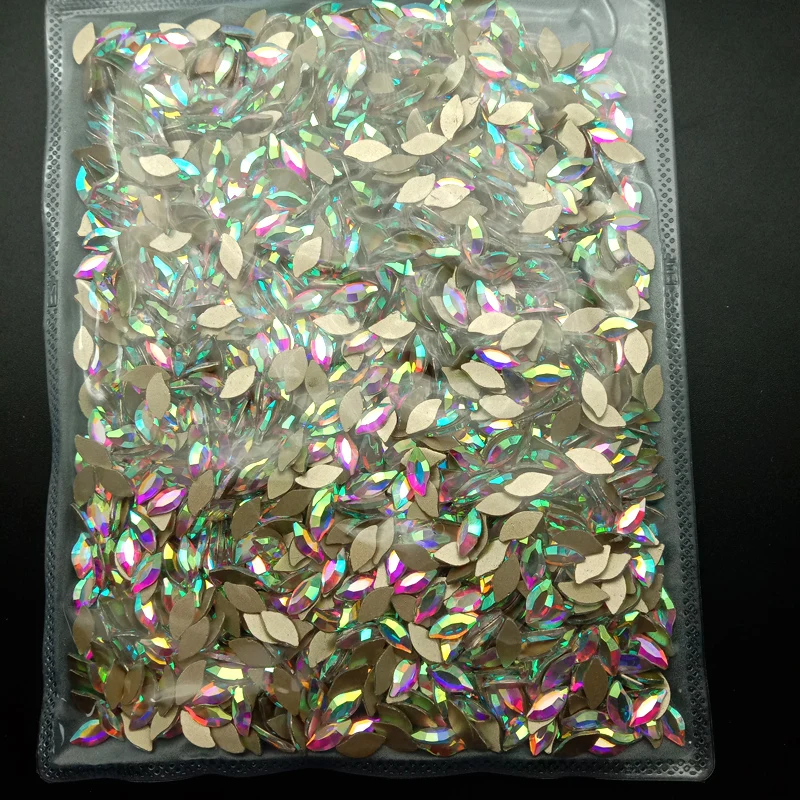 

1440pcs/pack Wholesale Nail Art Rhinestones Flat Crystal AB Shaped Moon Diamonds Rectangle Butterfly Glass Stons For Nail Art