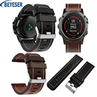 Ремешок из натуральной кожи для наручных часов, быстросъемный удобный браслет для Garmin Fenix 5X5X plus, 26 мм