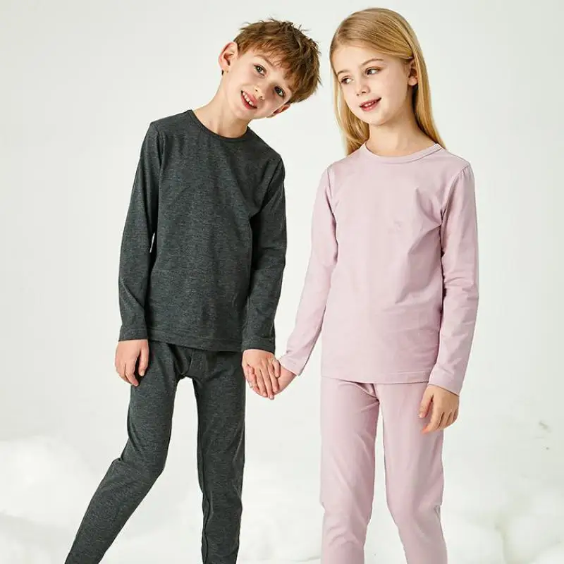 Термобелье для мальчиков и девочек Осенне зимнее ночное белье унисекс с длинными
