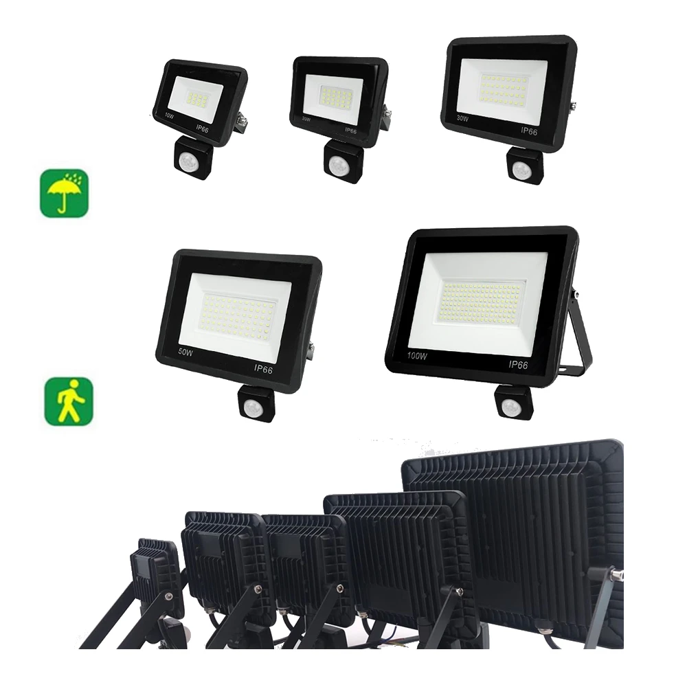 Светодиодный прожектор водонепроницаемый с датчиком движения|Прожекторы| |