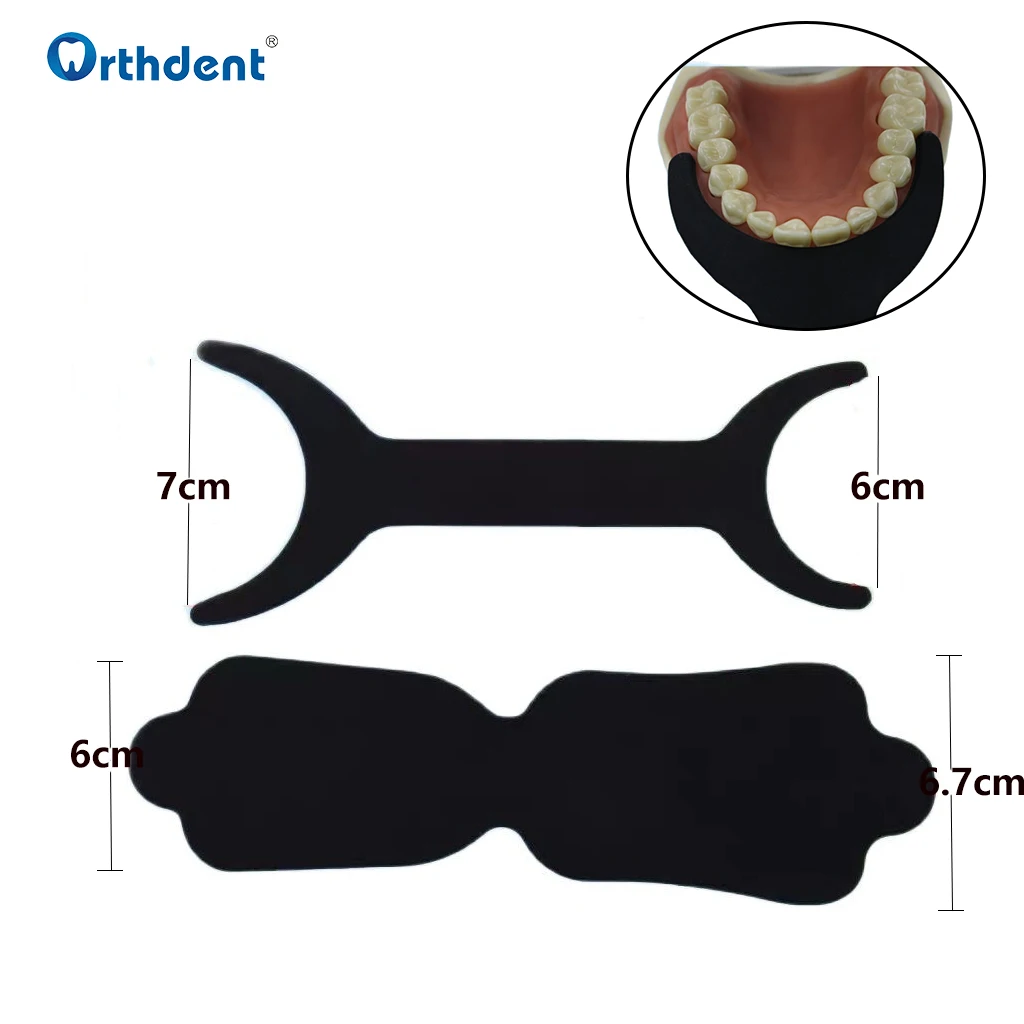 

1 Pc Dental Orthodontic Background Photo Image Contrast Board Cheek Black Autoclavable Soft Medical Silicone Dentistry Tool