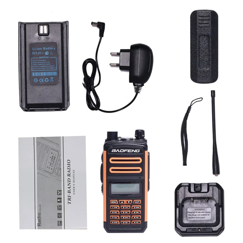 

BAOFENG BF-S5plus 2400mAh IP67 impermeabile UV Dual Band Radio bidirezionale palmare Walkie Talkie 128 canali mare terra LED