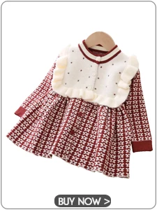 New Chinese style Autumn Winter Baby Dress Warm Long-Sleeve knit Dress Kids Clothes Children Dresses For 1-5y Toddler baby