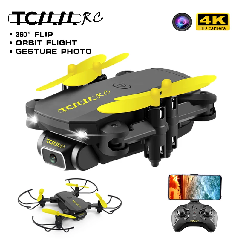 TCMMRC мини Дрон 4k Профессиональный Wi Fi Квадрокоптер fpv с HD камерой RC складные gps