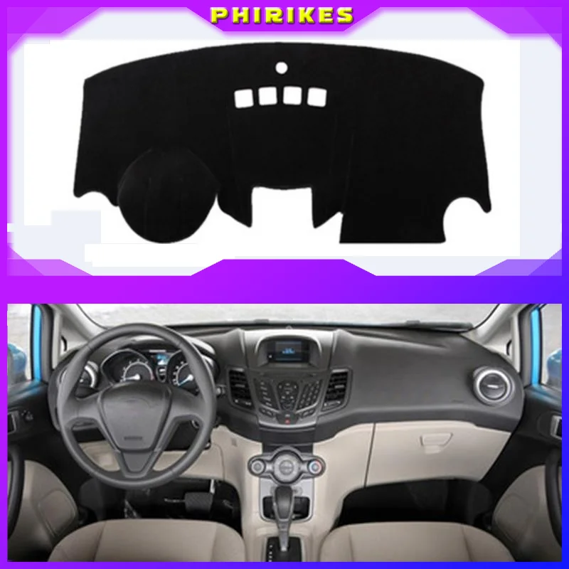 

for ford fiesta 2009-2016 dashboard mat Protective pad Shade Cushion Photophobism Pad car styling accessories