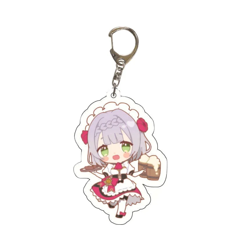 Game Genshin Impact Restaurant Waiter Cosplay Keychain Badge Accessories Key Chain Cartoon Pendant Christmas Gifts | Украшения и