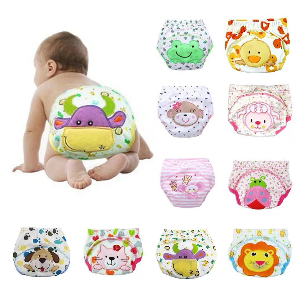 

Baby Diaper Training Pants Pure Cotton High Waist Cartoon Children Baby Cloth Urination Soft Breathable Washable Underwear