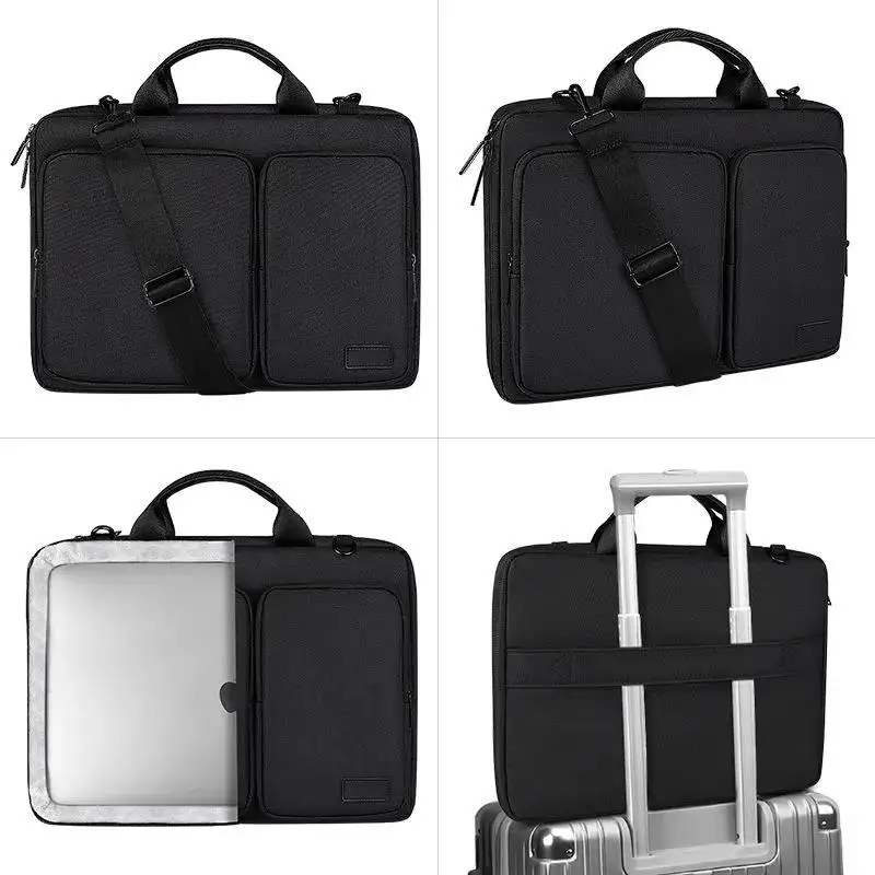 Fashion Polyester Laptop Bags for Men Women 13.3 14.1 15.4 15.6 inch for Macbook Casual Portable Waterproof Notebook Office Bag