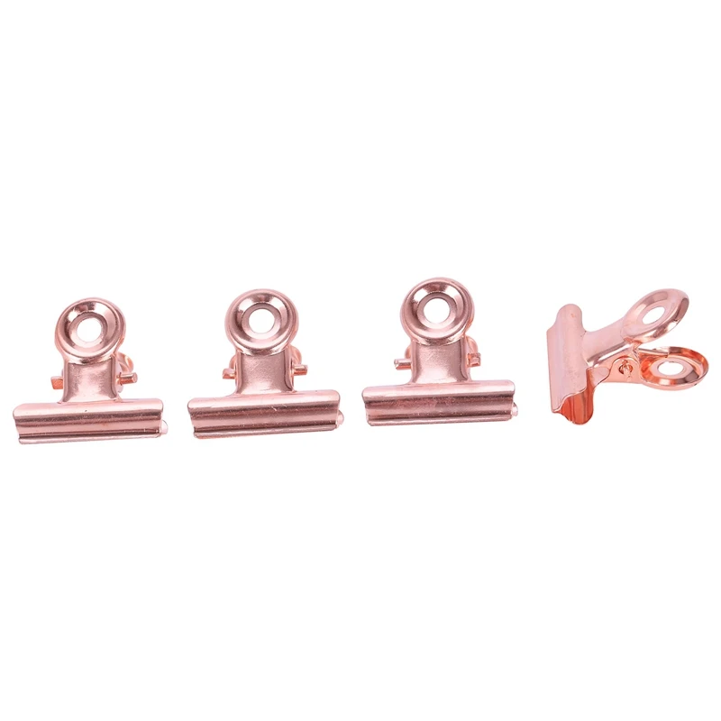 

30 Pack Small Bulldog Paper Clips (Rose Gold, 22mm) & 1x Daily Weekly Monthly Plan Refill Planner Agenda Notebook