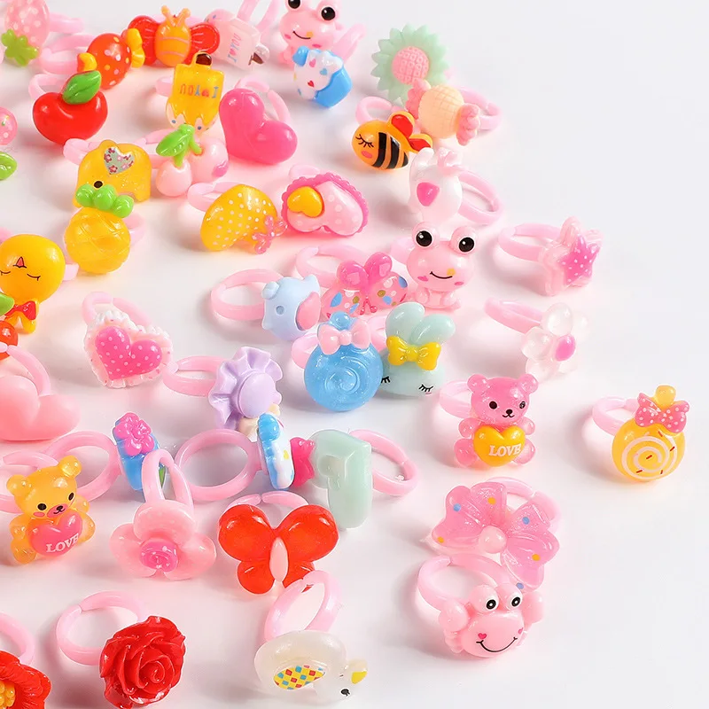 Сувениры для вечерние 30/50/100 шт. резиновое мультяшное кольцо на палец