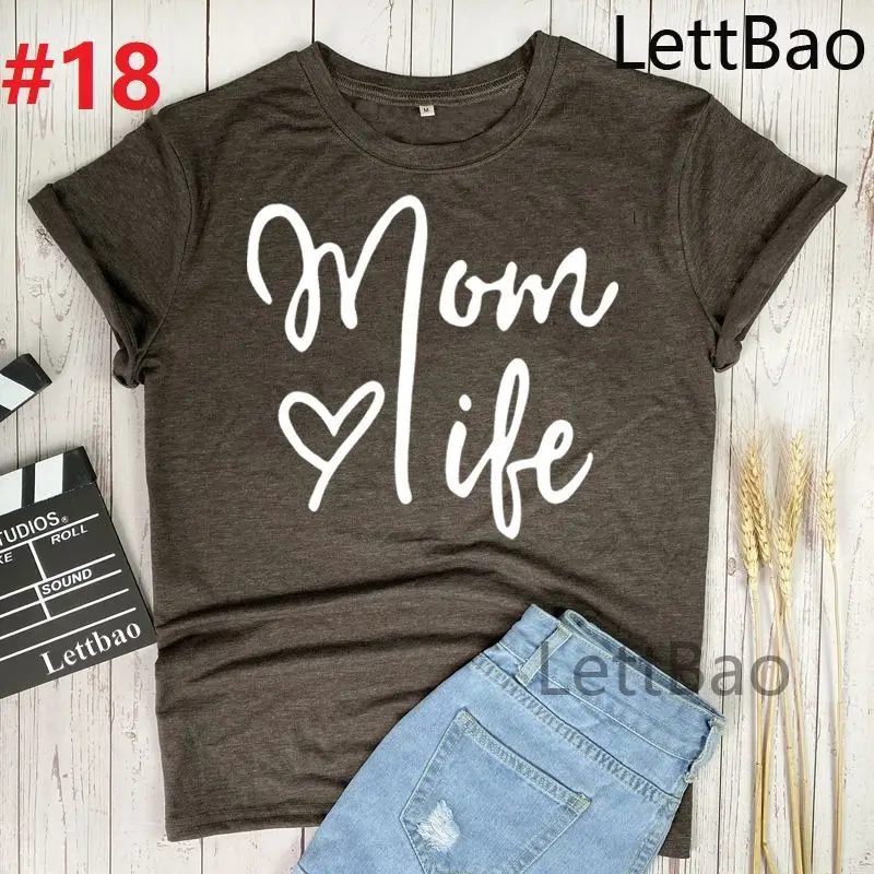 

Mom Life New Fashion T Shirt Letter Print Women Harajuku Short Sleeve Fun Ulzzang T-Shirt Streetwear Casual Top Tees Female