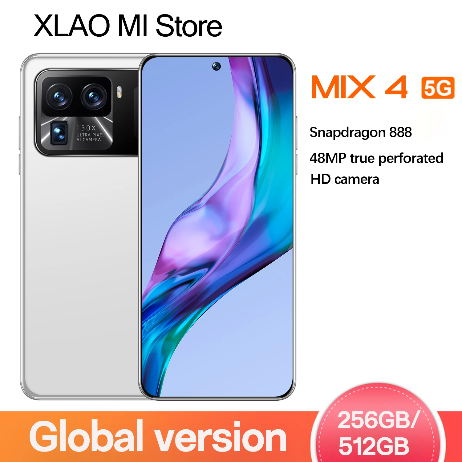 

Original Global Version MIX 4 Android Smartphone 16GB+512GB Unlocked Android Phone 4G/5G Cellphone Celular 64MP Camera Dual SIM