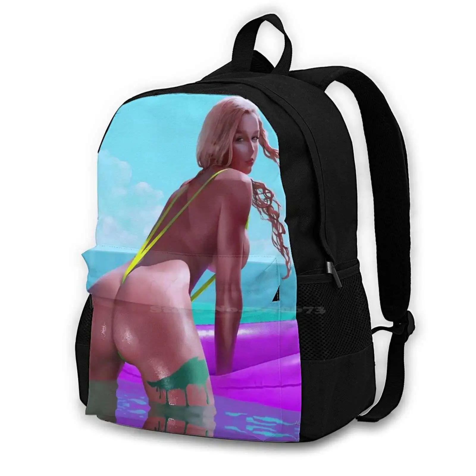 Секс на пляже Узор Дизайн Рюкзак Школьные сумки Коктейли Ликер Мохито Праздник