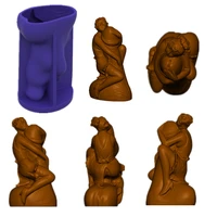 beauty and penis carving art silicone candle mold for diy handmade aromatherapy candle plaster ornaments handicrafts mould hand