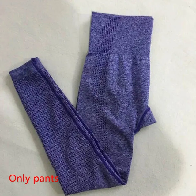 Purple Pants 2 шт. бесшовный Набор для йоги Женская одежда для фитнеса спортивная женская спортивная одежда леггинсы для спортзала+ мягкий пуш-ап спортивный бюстгальтер спортивные костюмы для бега - Цвет: Purple Pants