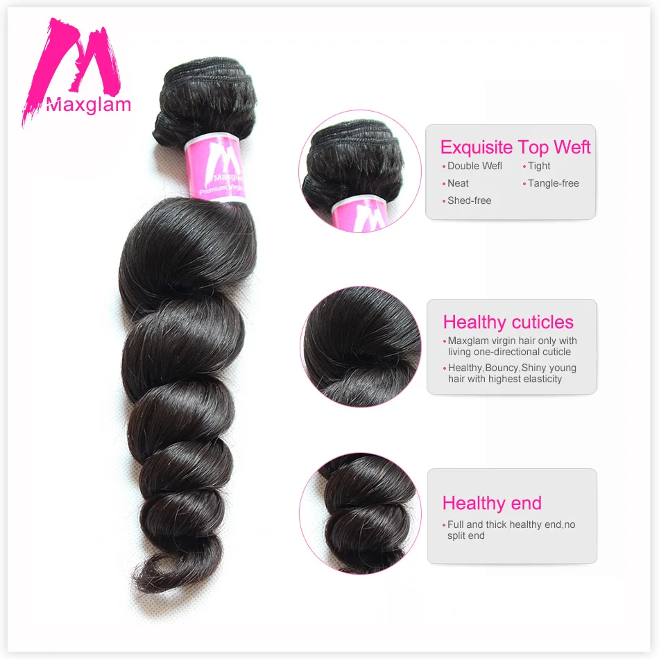 Бразильские натуральные кудрявые пучки волос с закрытием свободная волна