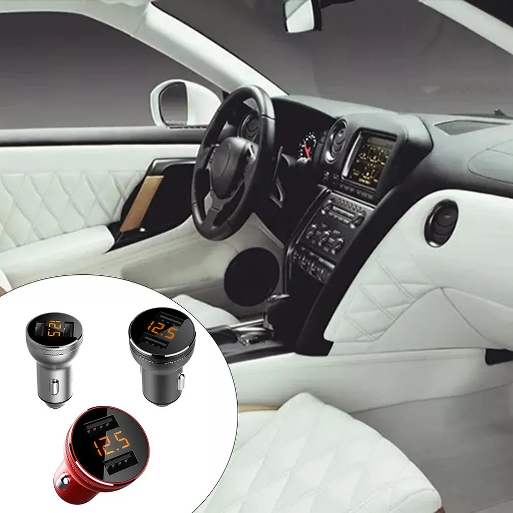 T12 двойной USB металлический алюминиевый цвет боковой автомобиль | Автомобили и