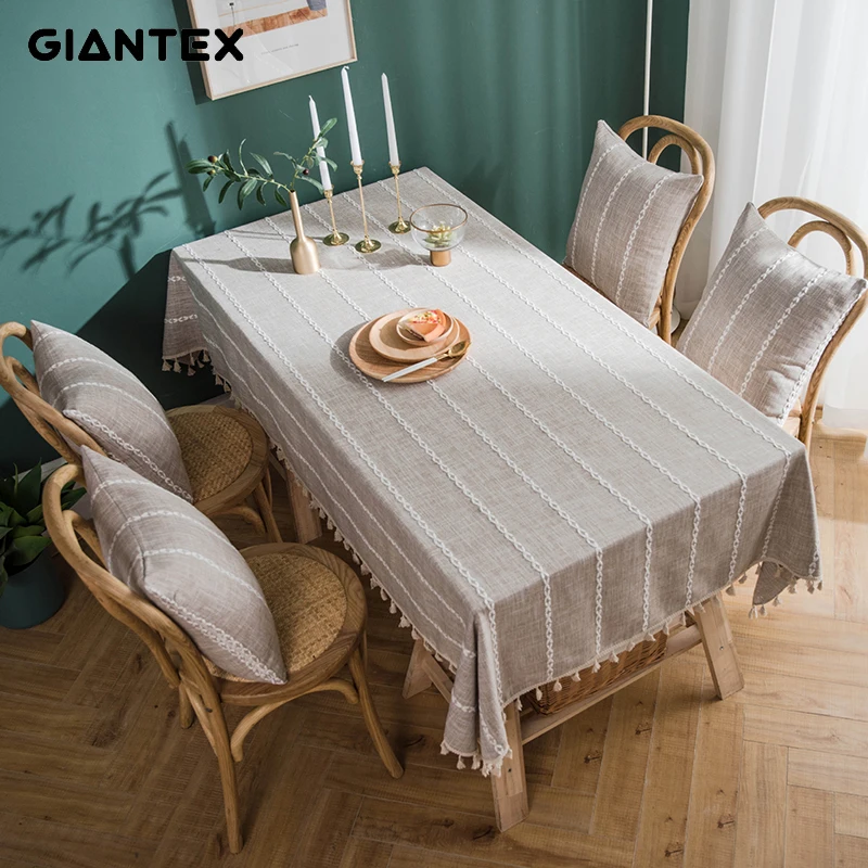 GIANTEX Декоративная скатерть кисточка для скатерти прямоугольные скатерти покрытие для обеденного стола обрус Tafelkleed mantel mesa nappe