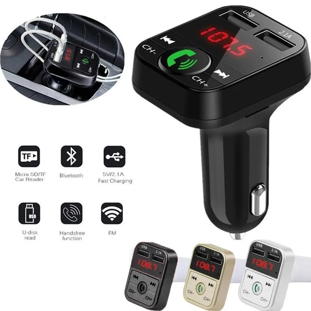 

Fast USB Car Charger Bluetooth 5.0 FM Transmitter Modulator Handsfree Car Kit 3.1A Fast Phone Charger Audio MP3 Player