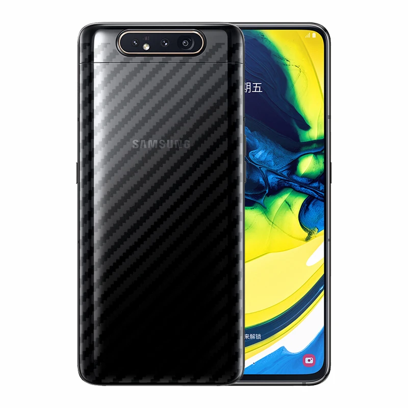 Ультратонкая прозрачная наклейка из углеродного волокна 3 шт./лот для Samsung Galaxy A80 6