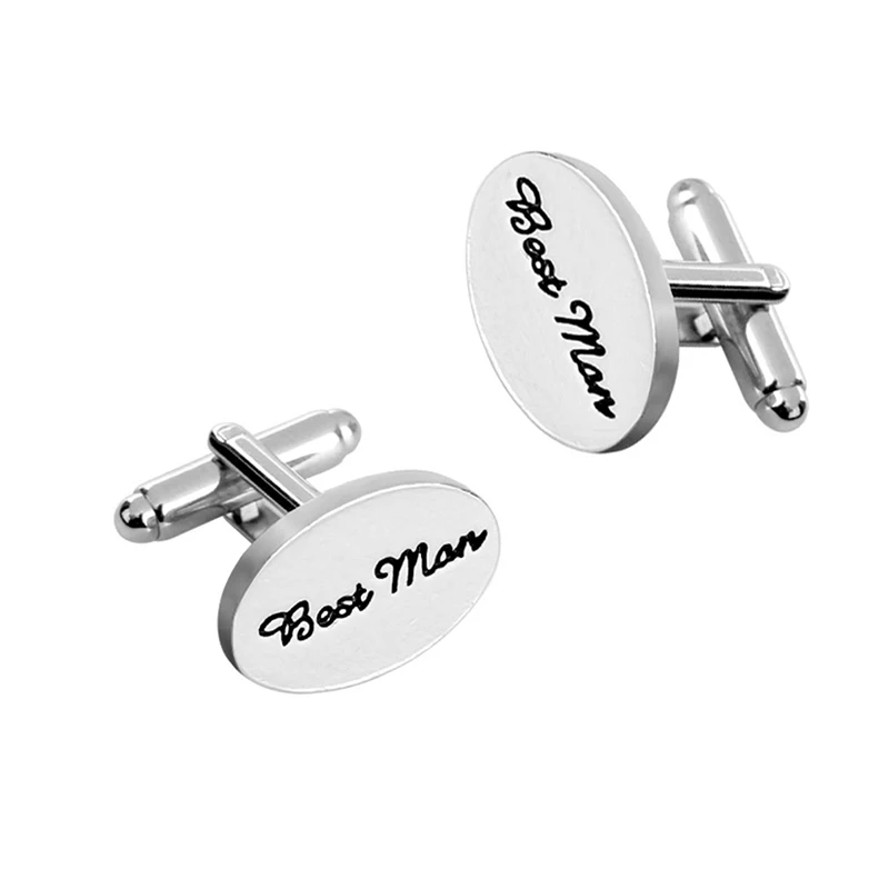 Мужские Запонки изысканные &quotЛучший человек&quot Свадебная рубашка запонки для