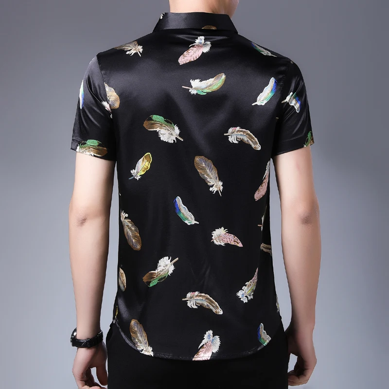 Новинка 2020 летняя мужская рубашка с коротким рукавом повседневная приталенная