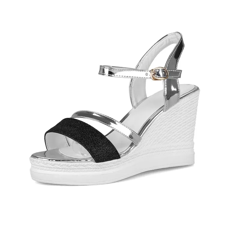 Сандалии на танкетке для женщин босоножки толстая подошва с поролоновой