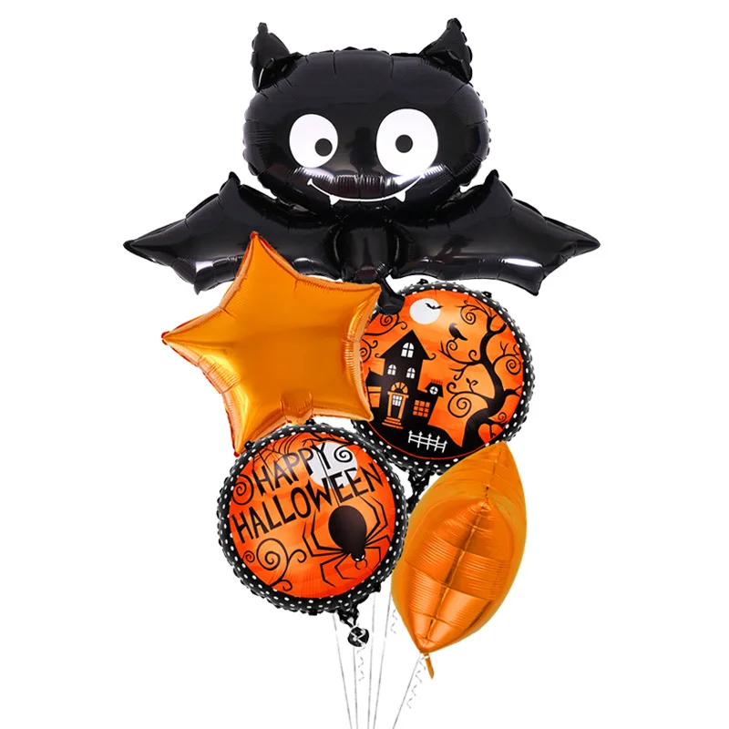 

82Pcs/set Halloween Balloon Chain 3.2g 12inch Black Orange Latex Balloons Arch Foil Pumpkin Cat Globos Halloween Decorations