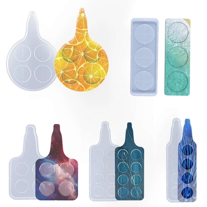 

Tray Wine Beer Rack Mirror Silicone Mold For Resin DIY Crystal Epoxy Resin Mold Wine Glass