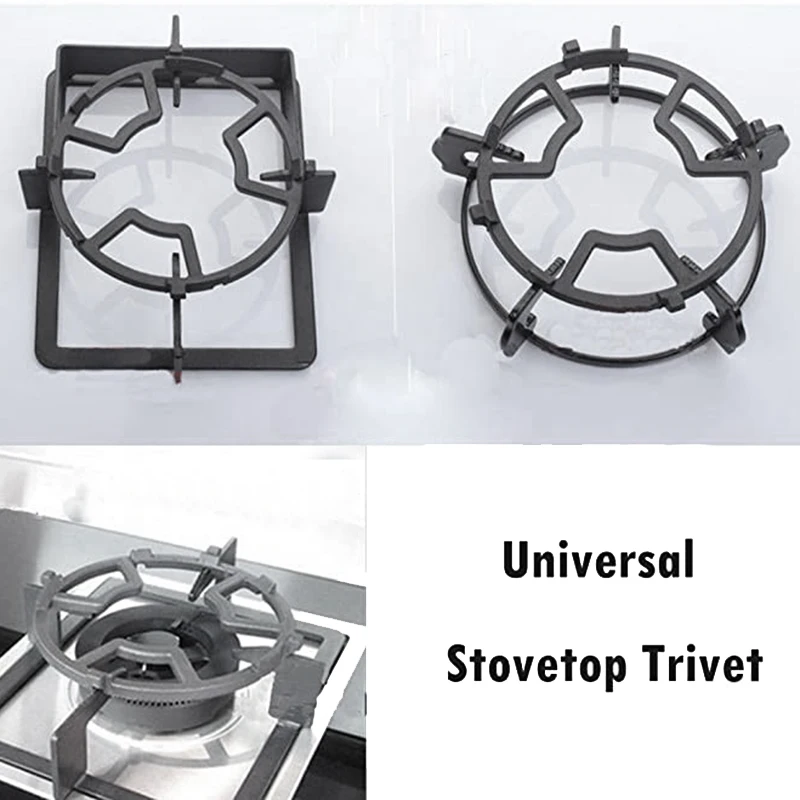 2 Pack Universal Black Wok Support Ring Stove Trivets for Kitchen and Camping Rack Moka Pot Holder Gas Hob | Дом и сад