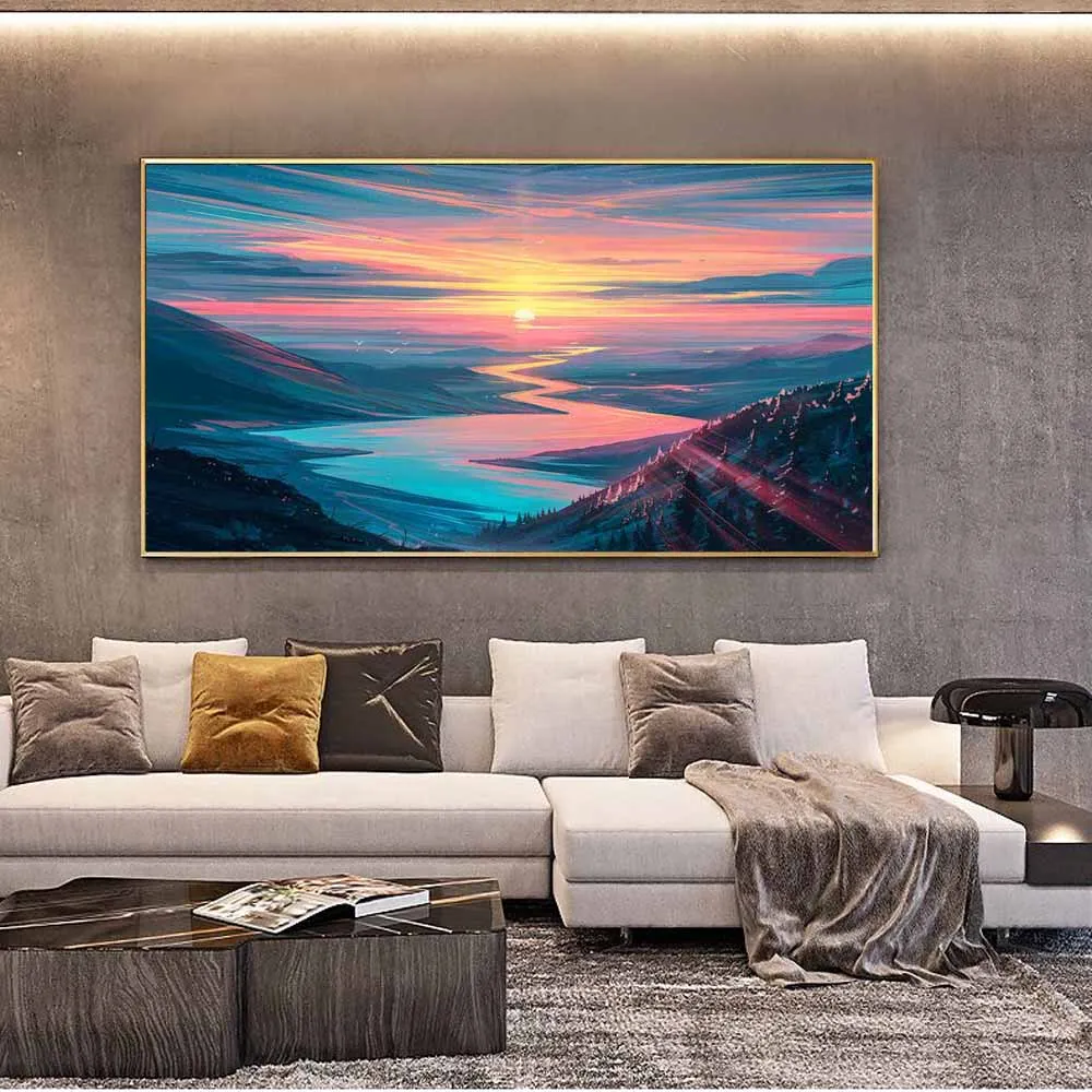 

Landscape oil painting color star impression art canvas painting living room corridor office home decoration mural
