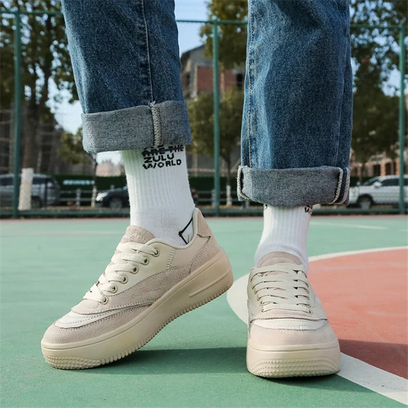 

Retro Leisure Women Sneakers Flat Platform Female Office Lady Breathable Hand-made Shoes Round Toe Shallow Sewing Zapatos Mujer