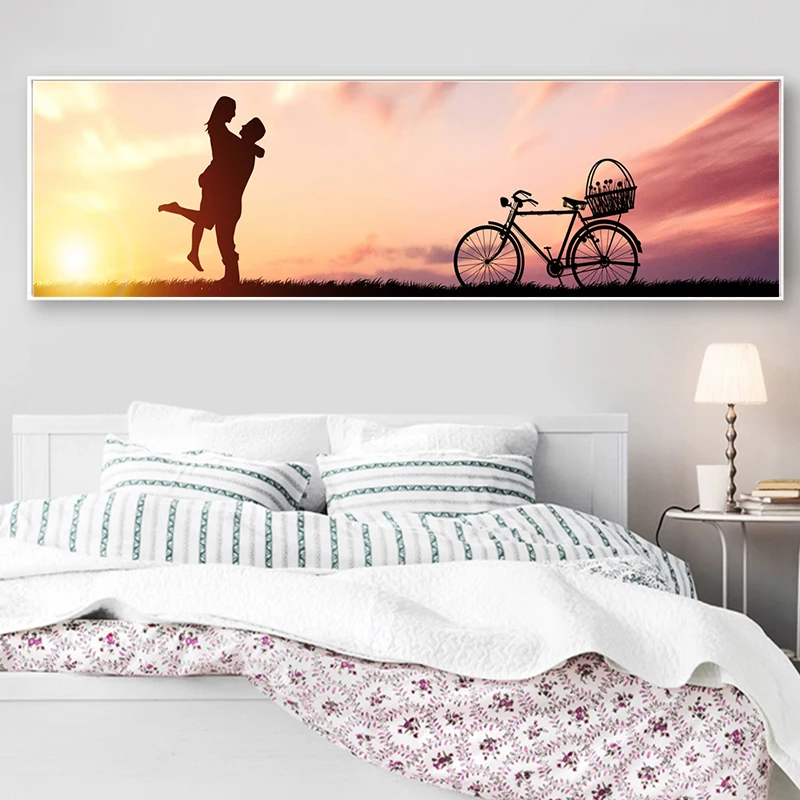 Романтических встреч океан репродукции настенное Искусство Холст закат на море