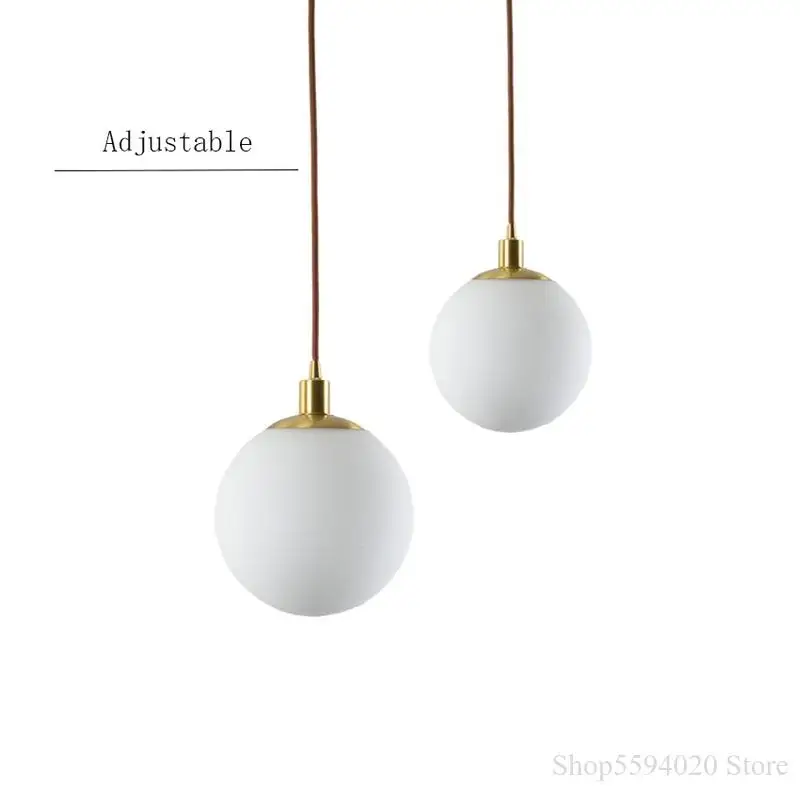 Современный стеклянный шар светодиодные подвесные лампы для спальни гостиной