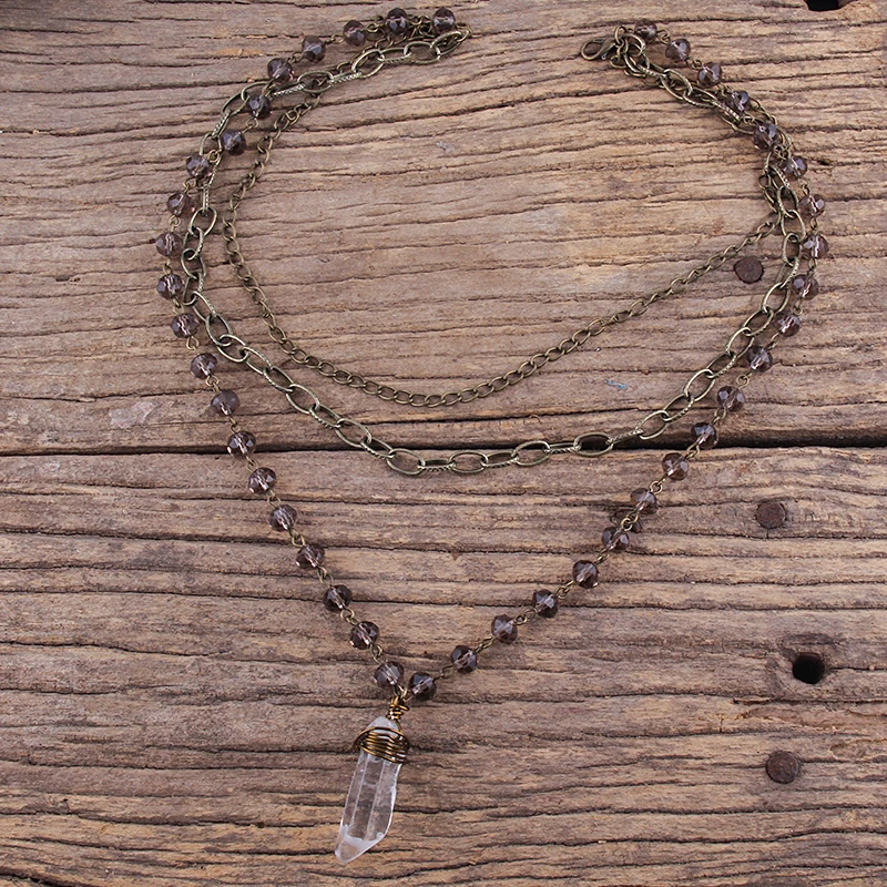 Бесплатная доставка модные богемные ювелирные изделия 3 слоя кристалл Розария