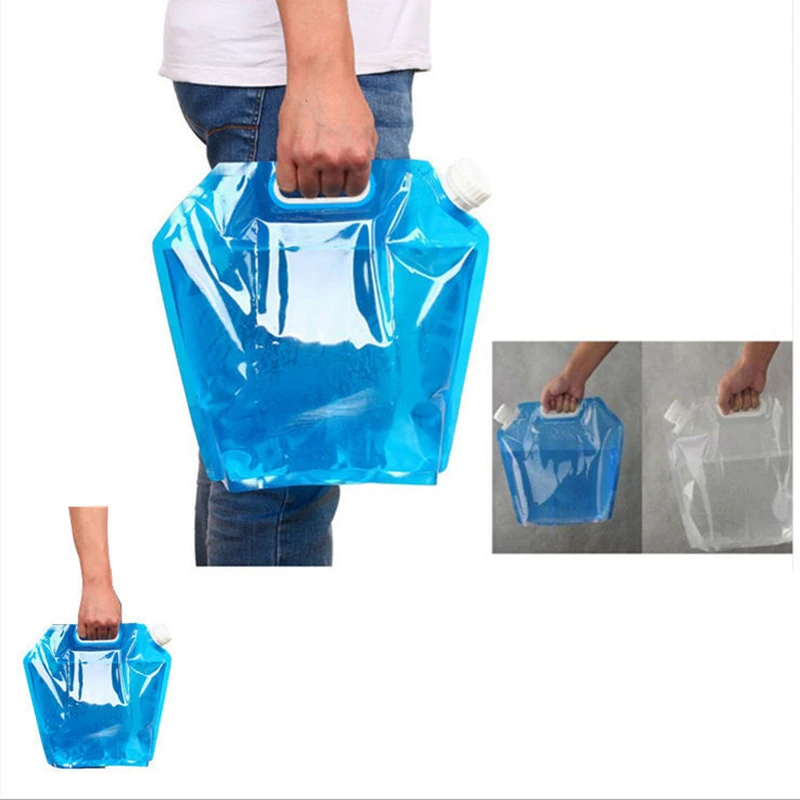 Portable Water Bag Capacity 5L Folding Drinking Storage Camp Cooking Container | Спорт и развлечения
