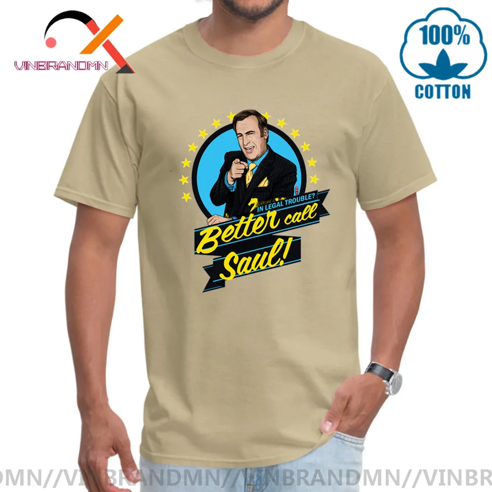 Забавная Мужская футболка Better Call Saul с принтом серийной цифровой печати из 100%