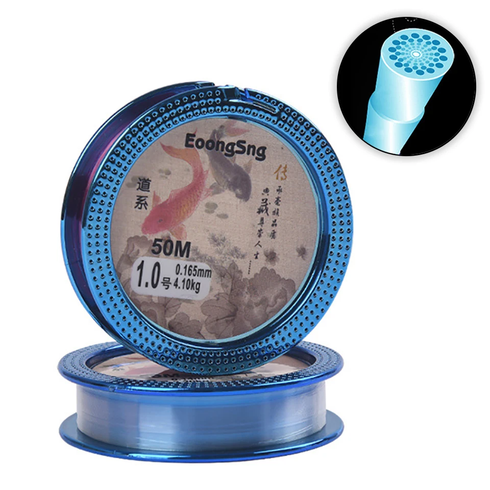 

KoKossi Feshion Nylon 50M Fishing Line Super Strong Monofilament Fishing Line Wear-Resistant Fishing Line Fishing Accessories