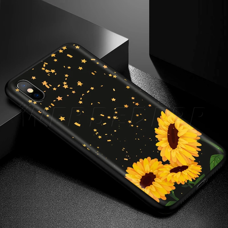 Webbedepp красивый желтый чехол с подсолнухом для Apple iPhone 12 Mini 11 Pro XS Max XR X 8 7 6 6S Plus 5 5S