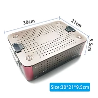 sterilising box double layer sterilizer tray box sterilizing tool with silicone mat