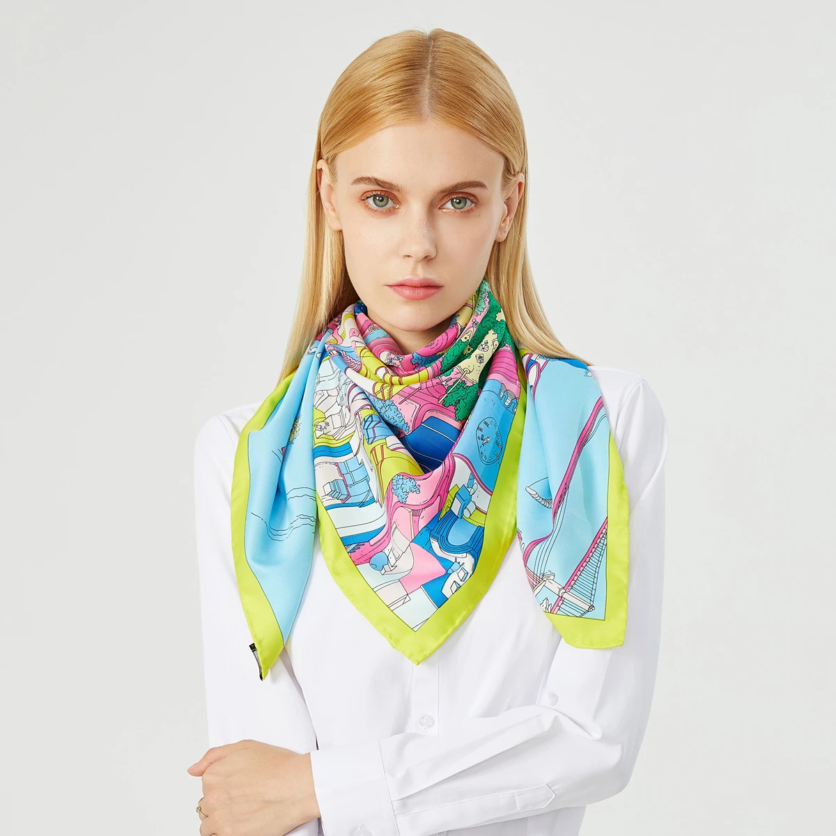 90 см Брендовые женские шарф модный дизайн твил шелк ручной свернувшись бренд