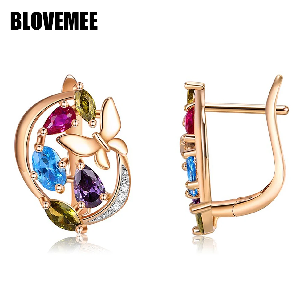 

Sterling 925 Silver Butterfly Earings Hoop Earrings For Women Unusual Trend Piercing Party Classic Ear Cuffs Women's Jewelry