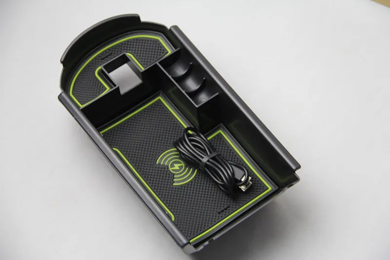 1lot Mobile phone wireless charging Central Armrest storage box for- Toyota C-HR CHR C HR