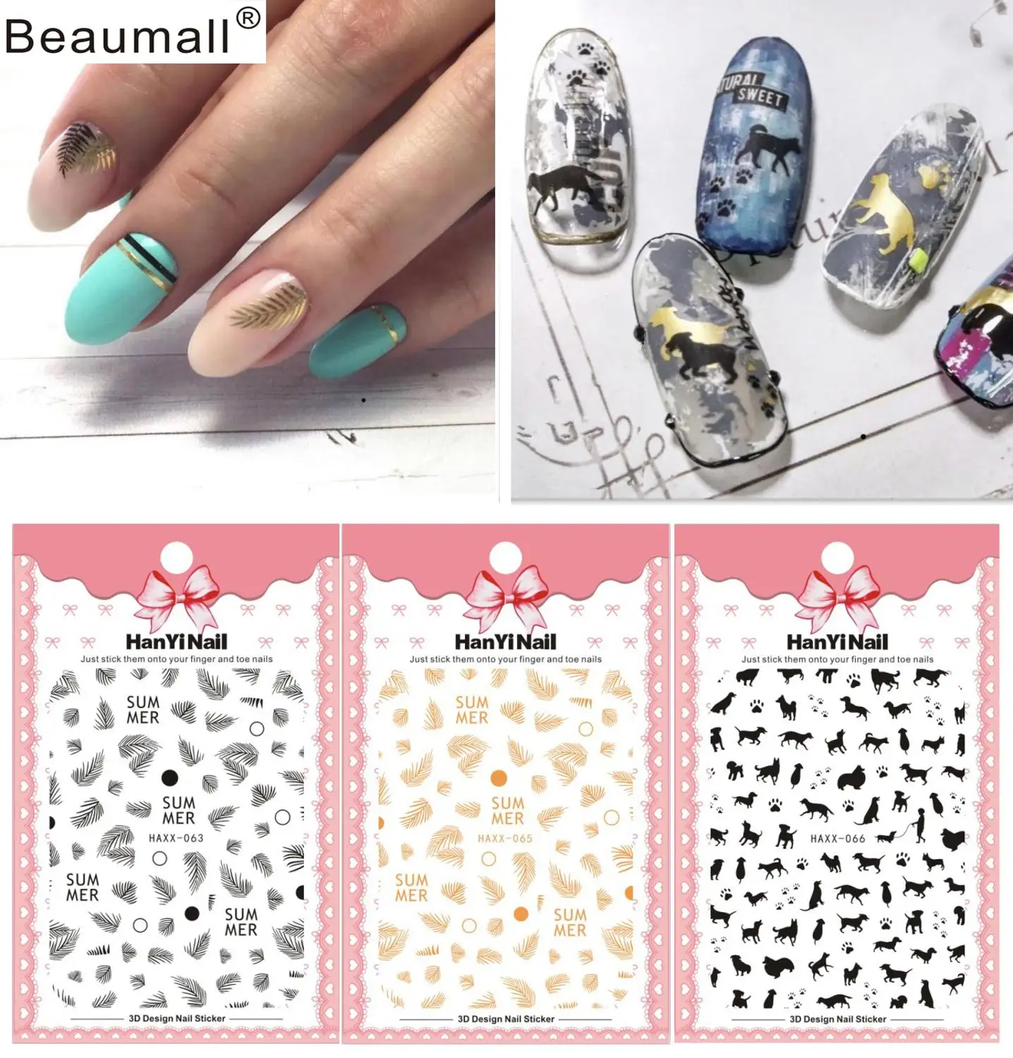 Модные узоры! Лак для ногтей на спине клей деколь декорации дизайн Стикеры