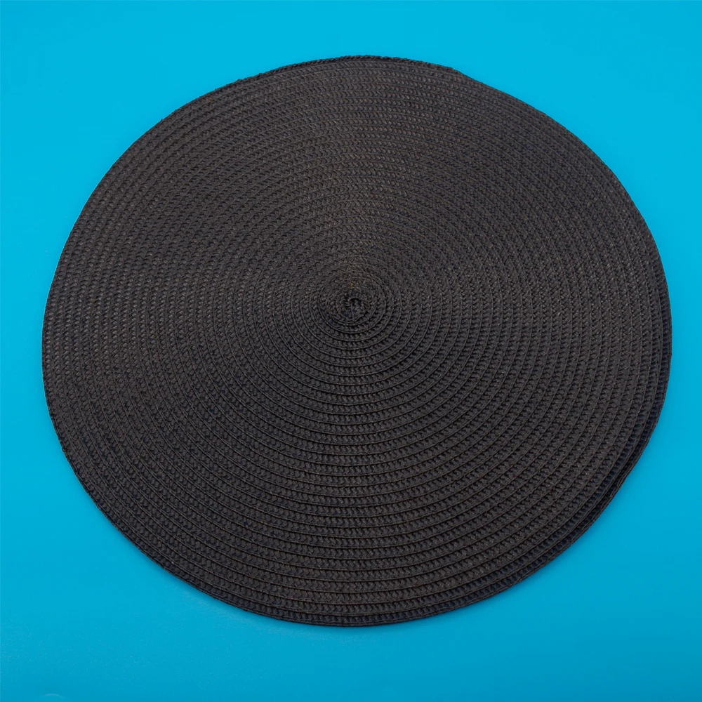 New Color Knitted by Cotton Thread PP Round Placemat Tischset Plakedo Tovagliette Brikker Tabletit Plata for Dining Table - Цвет: coffee